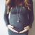 Медальон за бременни  Бола - Черен с ръчички