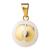 Медальон за бременни Бола - бяла със златни крачета