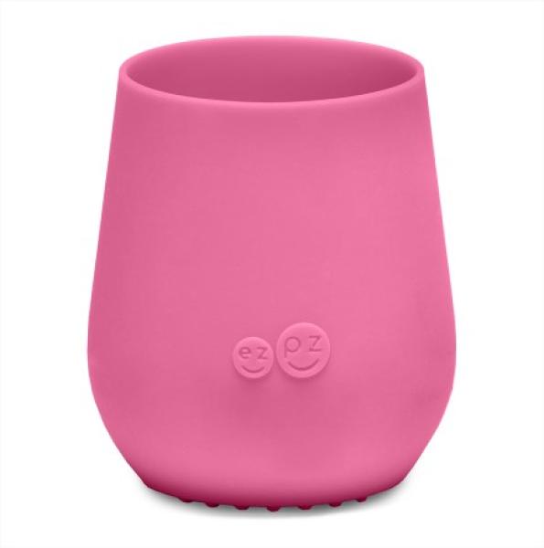 Ezpz Обучителна силиконова чаша създадена от педиатър специалист по храненето 4 + месеца Tiny Cup Pink
