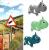KidZZfarm: Играчка за скачане "Кравичката Бела" Петролено залено с бяло