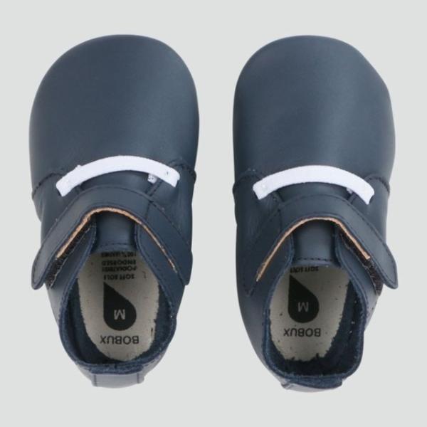Bobux Soft sole: пантофи за прохождане у дома Navy Gras Court размер S