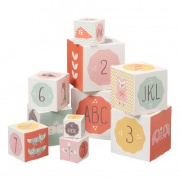 Fresk: Кубчета за редене с различни дизайни 10бр. (12+ месеца) - за момиче