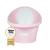 Shnuggle - световно-награждавана бебешка вана за къпане с клапа - Pink-White