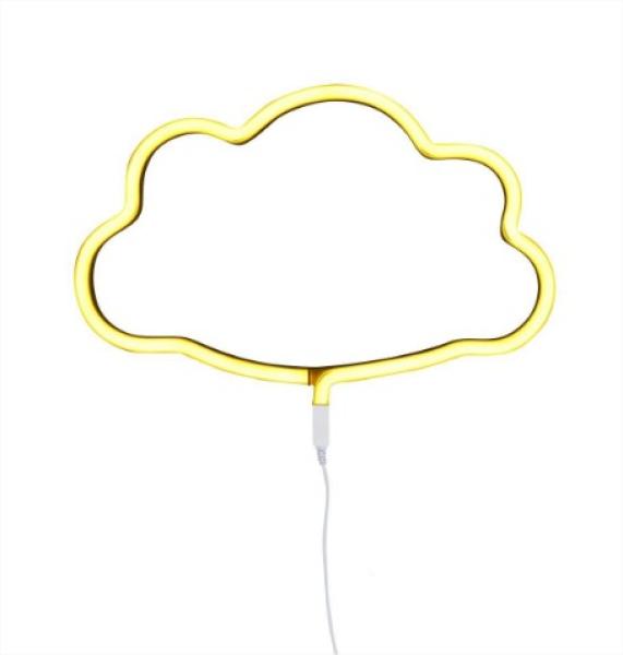 A little lovely company: Неонова лампа в жълт цвят - "Облак"