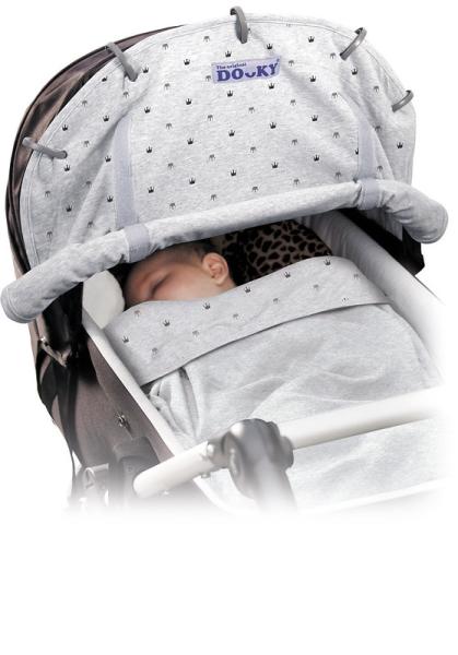 Dooky Сенник с UPF50 + защита Light Grey Crown