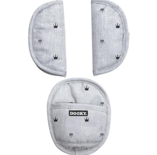 Dooky Платнени подложки за колани Light Grey Crown