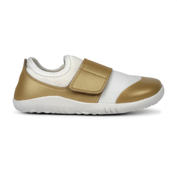 Bobux: kid + (No: 27-32) Dimension II Trainer White + Gold