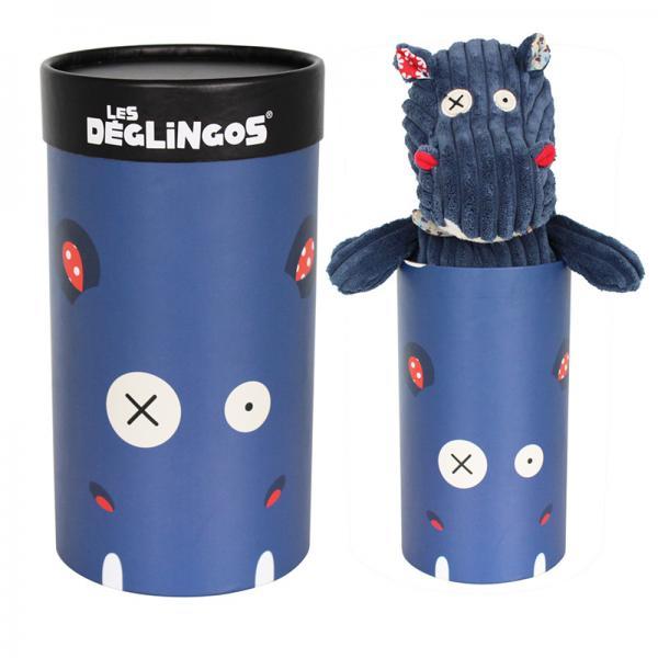 Delingos Кадифен Хипопотам в кутия "HIPPIPOS"