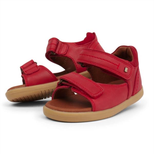 Bobux iWalk Driftwood: Детски кожени сандали - Red