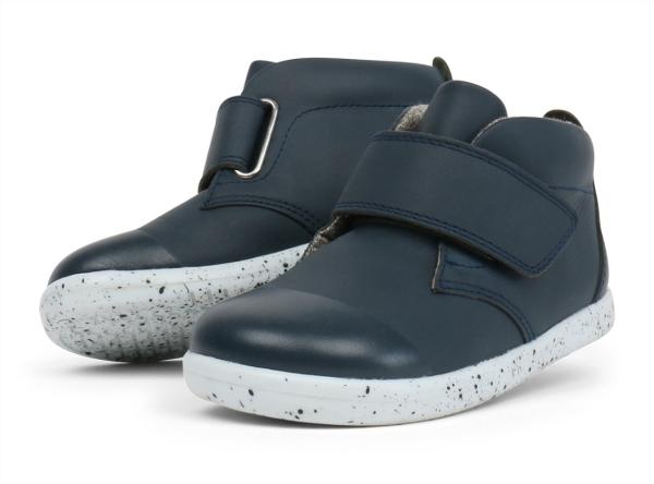 Bobux iWalk : Обувки за малки деца Ziggy Hi Top Navy