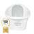 Shnuggle - световно-награждавана бебешка вана за къпане с клапа - Бяло-сива