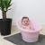 Shnuggle - световно-награждавана бебешка вана за къпане с клапа - Pink-White