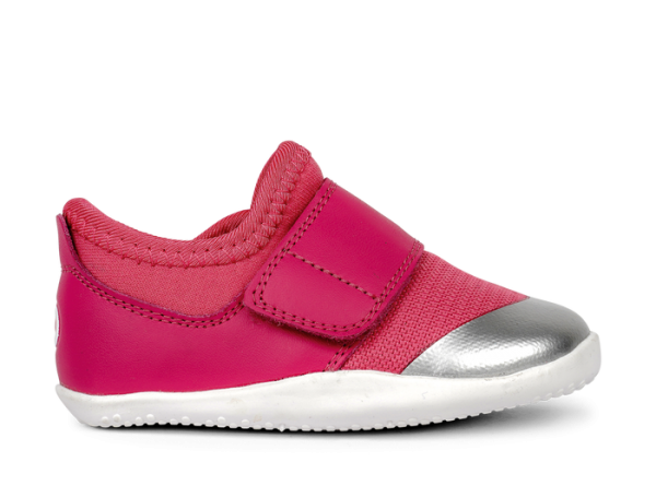 Bobux: Step up (No: 19-21) Xplorer Dimension II Trainer Fuchsia + Silver