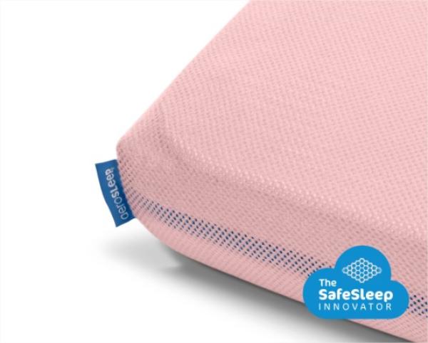 Aerosleep - чаршаф с ластик за бебешко легло в розов цвят