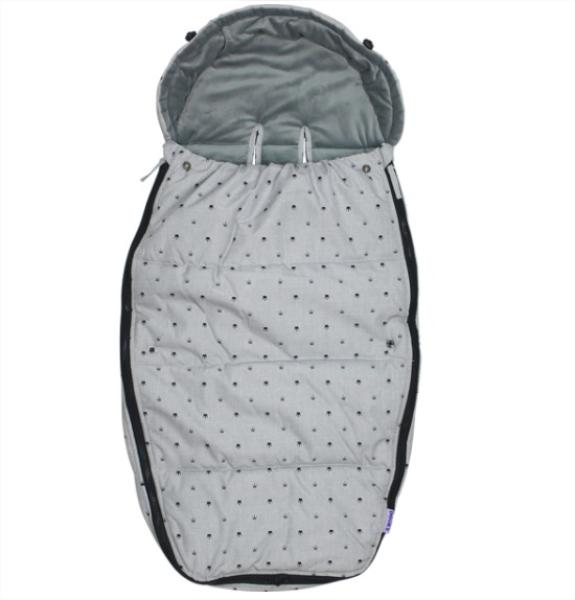 Dooky: Чувалче за количка Large Light Grey Crown