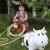 KidZZfarm: Играчка за скачане "Кравичката Бела" Мачта зелено