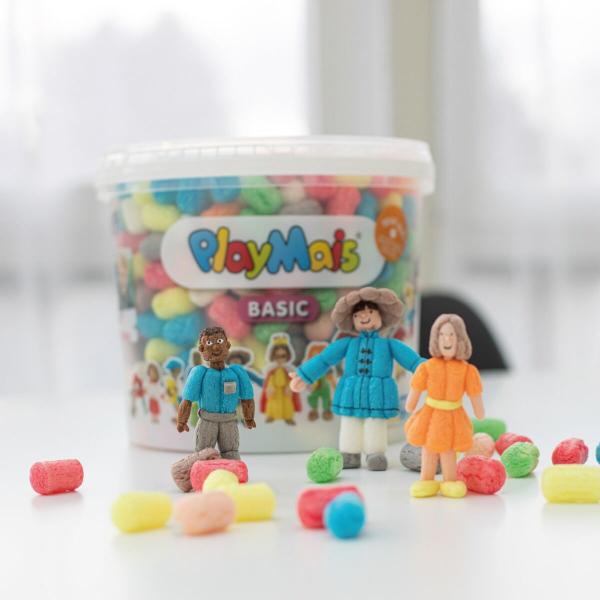 Playmais: Крафт игра за моделиране - кофа с 500 броя пръчици