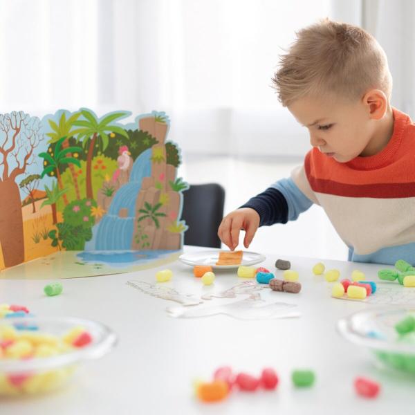 Playmais: Крафт игра за моделиране с 6бр. макета и 900бр. пръчици - Джунгла