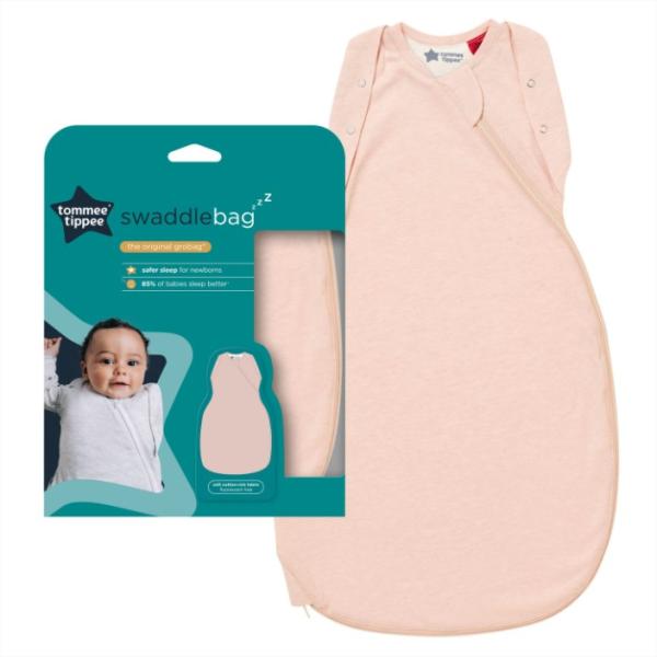 Gro Swaddlebag Спален чувал за повиване 1тог (20-24°C) 0-3 месеца - Руж