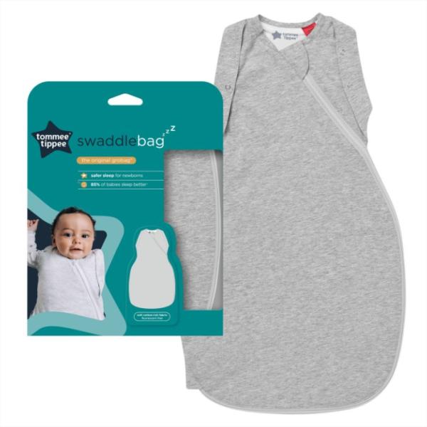 Gro Swaddlebag Спален чувал за повиване 2.5тог (температура 16-20°C) 3-6 месеца - Sky Grey Marl