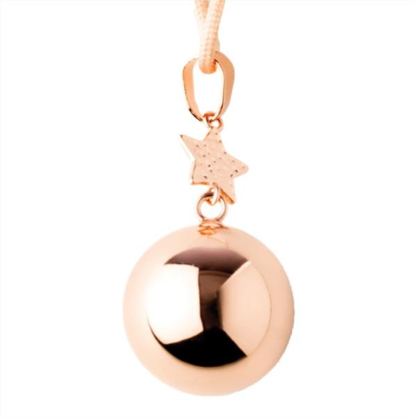 Медальон за бременни Бола - Розово злато със звездичка