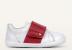 Bobux: Step up Boston Trainer: Обувки за прохождане от естествена кожа White & Red