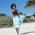 Dock & Bay: Бързосъхнеща плажна кърпа Cabana - Tulum Blue
