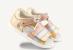 Bobux iWalk Mirror: Детски кожени сандали - Pale Gold + Rose Gold Stripe