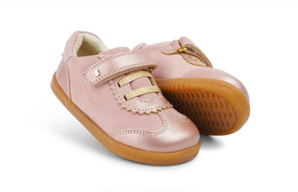 Bobux: iWalk Sprite: Кожени детски обувки Rose Gold + Dusk