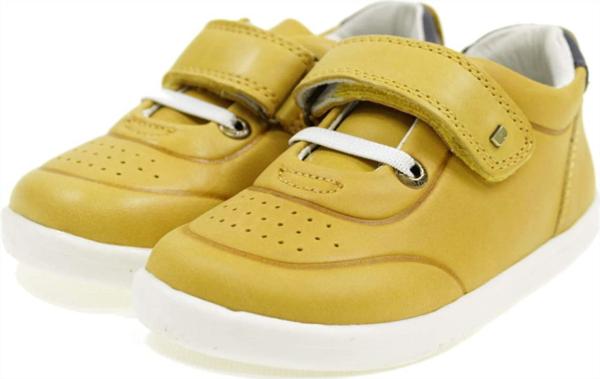 Bobux: iWalk Ryder Trainer: Детски кожени обувки - Chartreuse + Navy