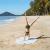 Dock & Bay: Бързосъхнеща кръгла плажна кърпа Goa Grey 170 см