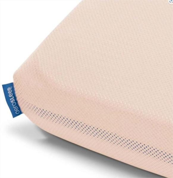 Aerosleep - чаршаф с ластик за бебешко легло в цвят праскова