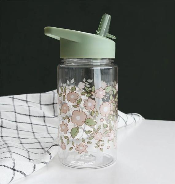 A little lovely company: Бутилка за вода от Тритан 450 мл " Blossoms - sage"