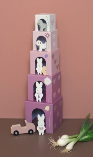 Jabadabado: Кубчета за редене със зайчета ( включени фигурки)