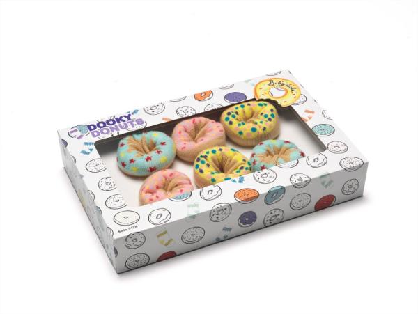 Dooky Original: Подаръчен Комплект Памучни чорапи 3бр. 0-12 месеца - Donut Tutti Frutti