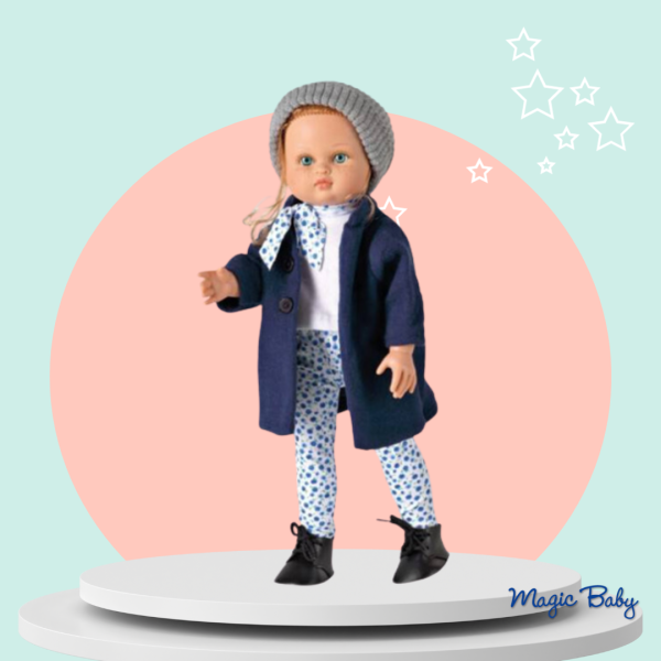 Magic baby кукла Nina със синьо палто 42 cm