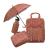Fresk Голямо комбо 4: Голяма раничка + термос + чадър + термо чанта за храна Deer amber brown