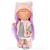Ръчно изработена кукла от Испания -  Мия с лилава коса и розова шапка в кутия