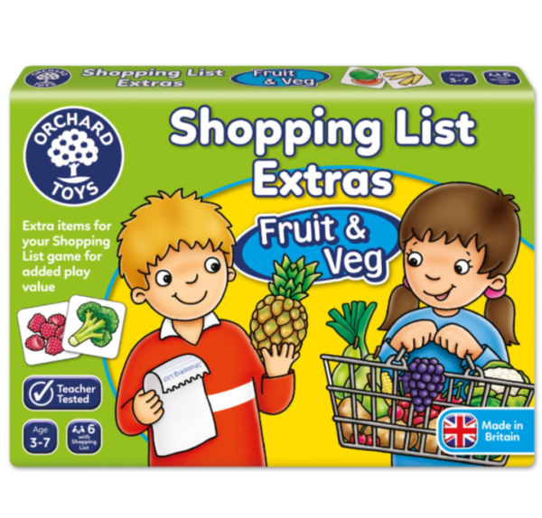 Orchard Toys: Разширение за настолна игра "Списък за пазаруване" - Плодове и зеленчуци