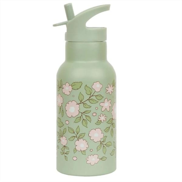 A little lovely company: Бутилка от неръждаема стомана със сламка: Blossoms Sage - 350мл.