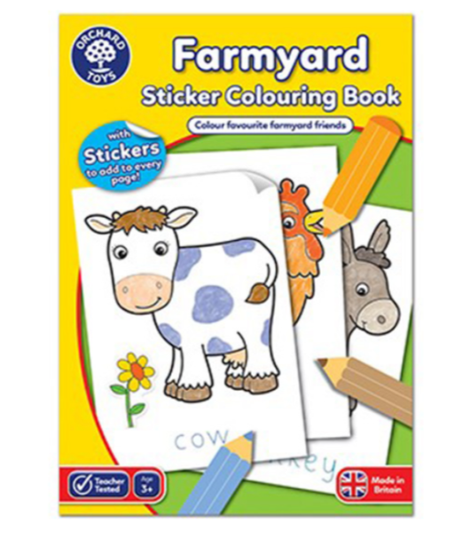 Orchard Toys: Книжка за оцветяване със стикери - Ферма