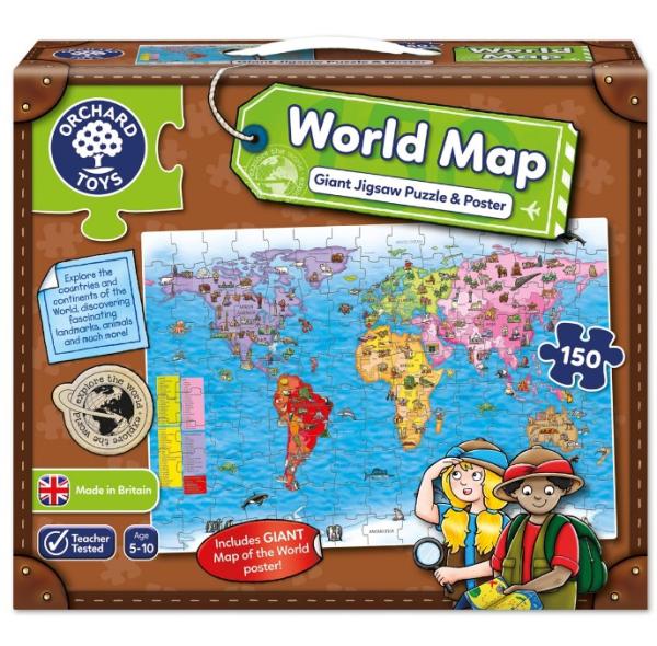 Orchard Toys: Карта на света - Пъзел