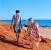 Dock & Bay: Бързосъхнеща плажна кърпа Summer - Peach Sunrise