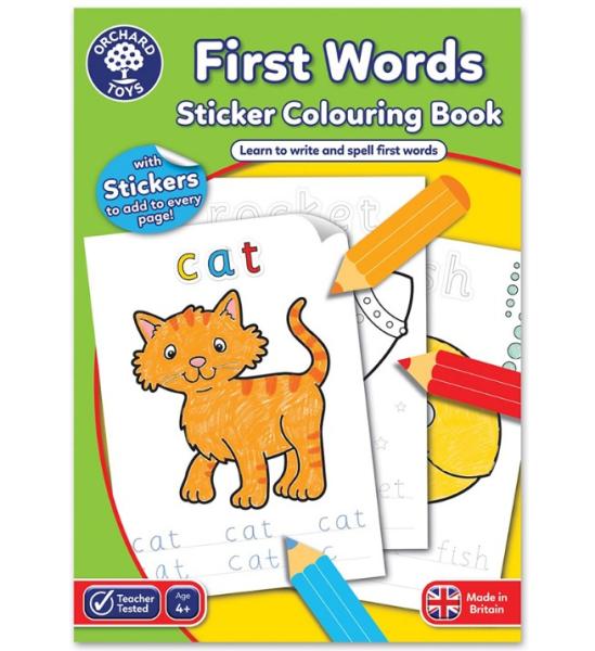 Orchard Toys: Книжка за оцветяване - Първи думи