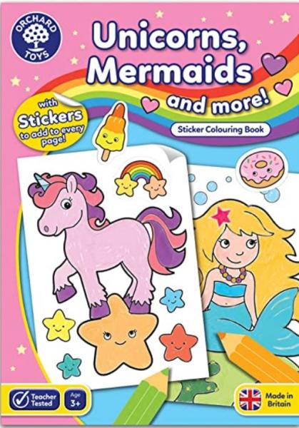 Orchard Toys: Книжка за оцветяване - Еднорози и русалки