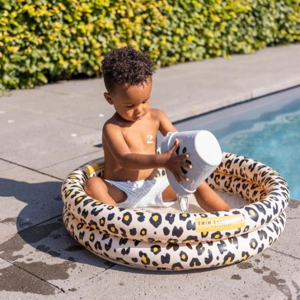 Swim Essentials: Надуваем басейн Ø60см. с две въздушни камери за бебета от 0 месеца - "Beige Leopard"