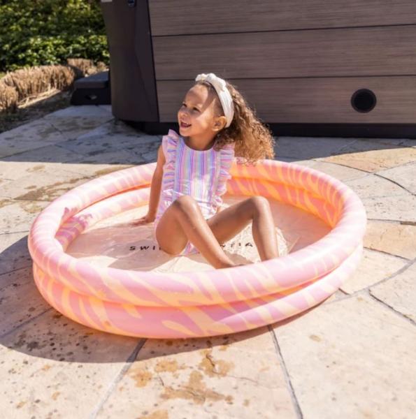 Swim Essentials: Надуваем басейн Ø100 см. с две въздушни камери за деца от 1 година "Zebra"