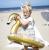 Swim Essentials: Пояс ⌀56 см. за деца от 3+ години - "Gold Swan Glitter"
