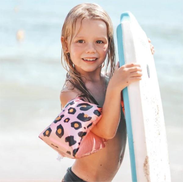 Swim Essentials: Ръкавели за деца от 2-6 години - "Rose Gold Leopard"