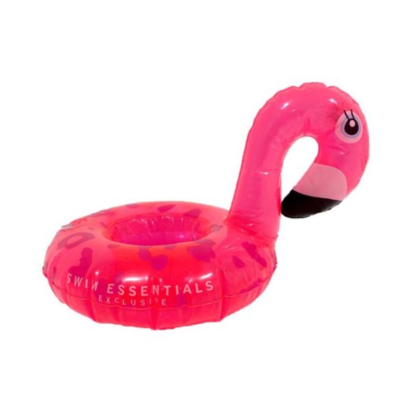 Swim Essentials: Надуваема поставка за чаша "Neon Panterprint Flamingo"